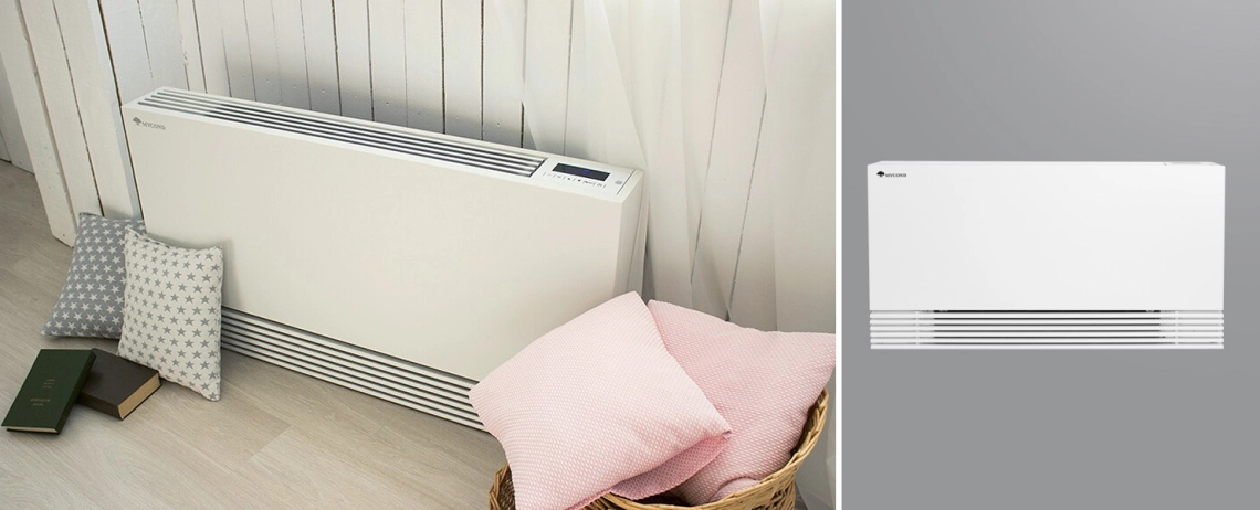 MyCon Silent Izjemno tanka talna ventilatorska enota z motorjem BLDC za učinkovito klimatizacijo.