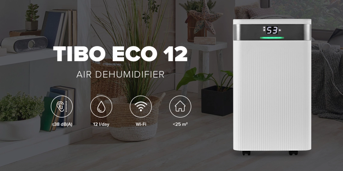 MyCond TIBO Eco 12 Kompaktni okolju prijazni stanovanjski razvlaževalnik zraka.