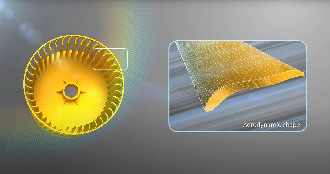 MyCond Stenska namestitev ventilatorja serije N aerodinamične oblike