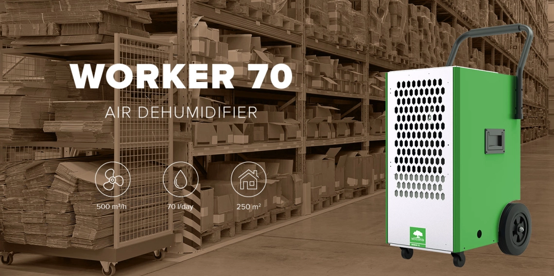 MyCond Worker za skladišče 70 l/dan, 500 m³/h, površina do 250 m²