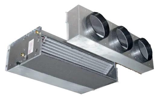 Enote z ventilatorskimi tuljavami s srednjo stopnjo ESP za kanale serije HPL